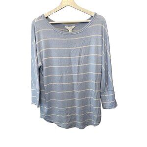 Market & Spruce Size Medium Womens Blue & White Shirt #M-5-102-0